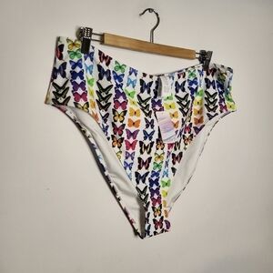Forever 21 butterfly print Bikini bottom size 3x